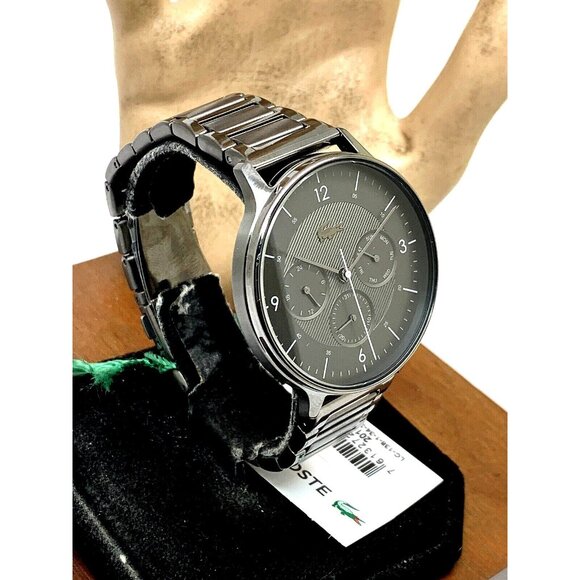 Lacoste Men's Watch 2011142 Club Quartz Gray Dial Stainless Steel 42mm - Picture 2 of 13